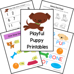 Free Puppy Printables for Preschool &amp; Kindergarten - Homeschool Share