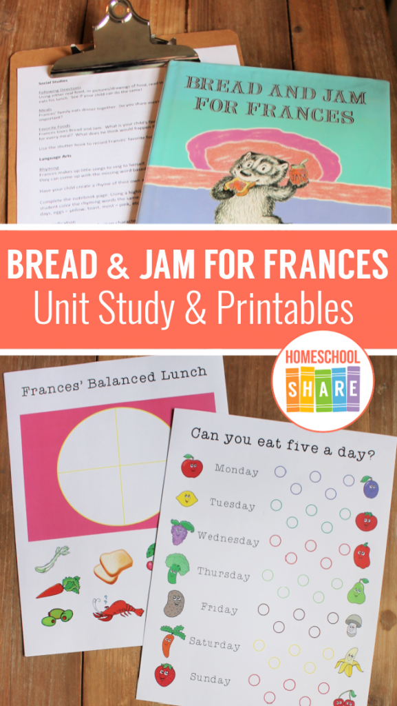 Bread and Jam for Frances Activities & Printables - Homeschool Share