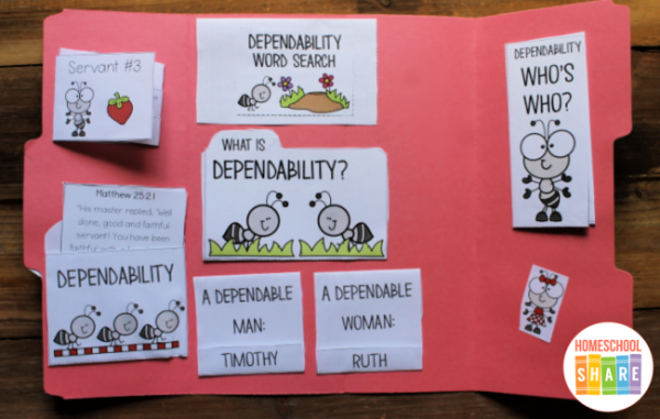 Dependability Lapbook - Homeschool Share