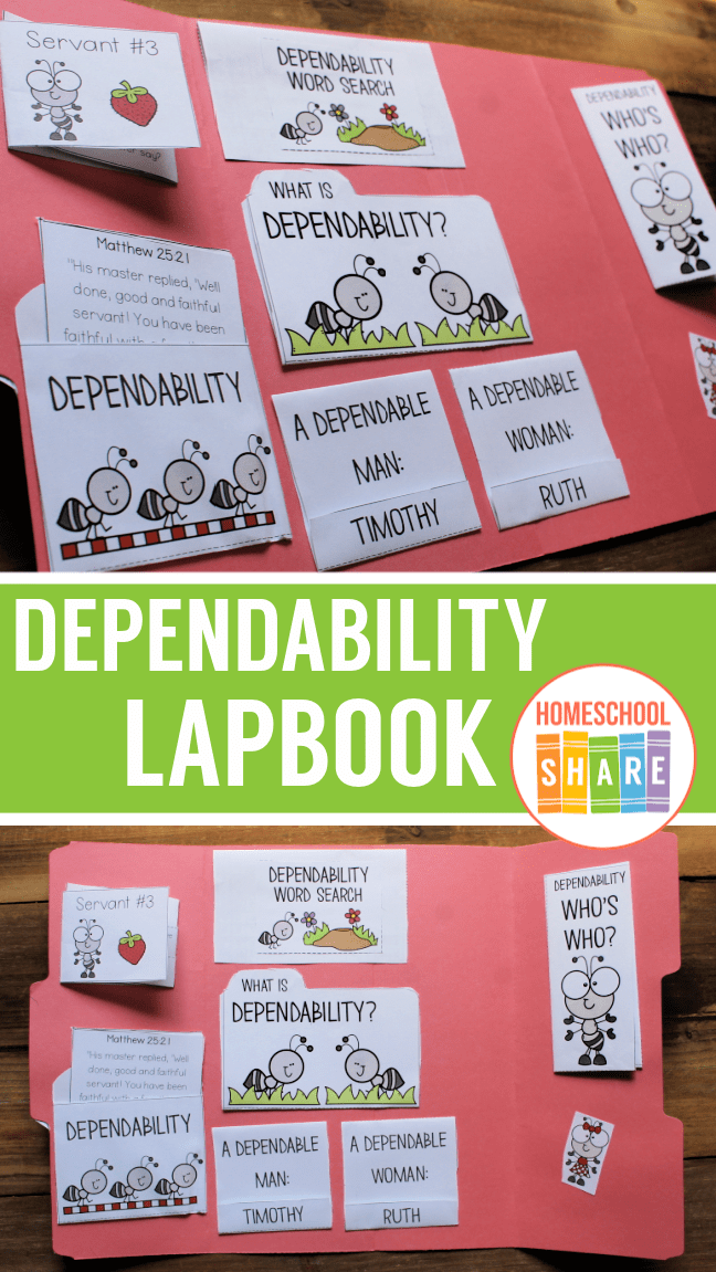 Dependability Lapbook - Homeschool Share