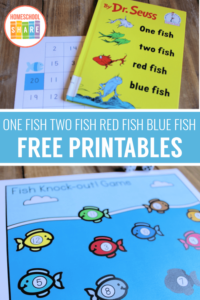 Red Fish, Blue Fish Seuss Activities Printables — Oh Hey Let's Play