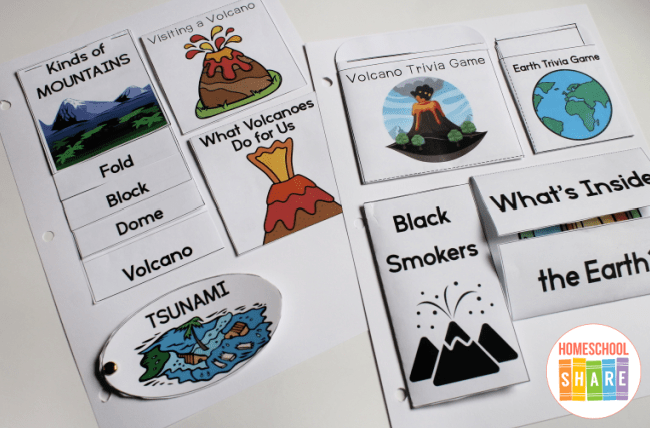 Free Volcano Lapbook Homeschool Share