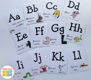 ABC Exercise Cards - Homeschool Share