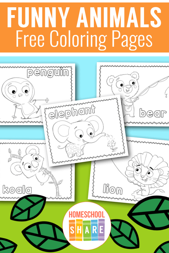 Funny Animals Coloring Pages - Homeschool Share