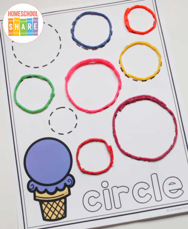 Free Ice Cream Shapes Tracing Worksheets Homeschool Share