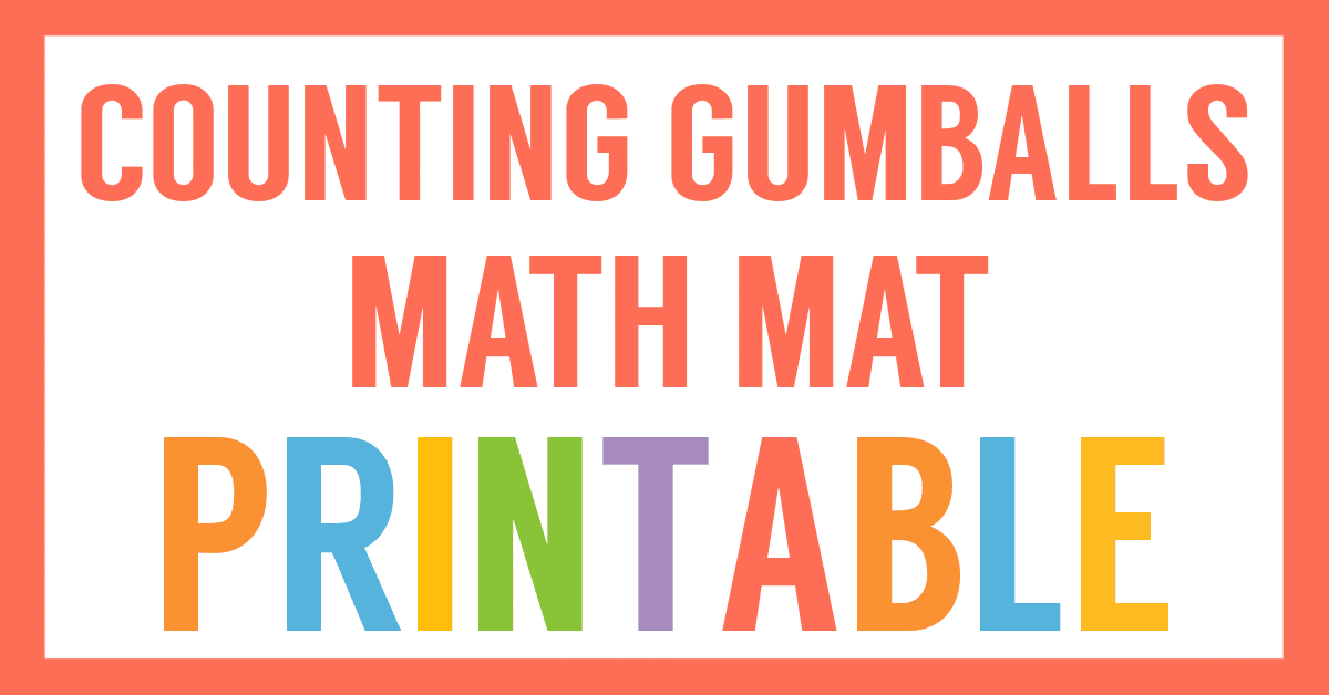 FREE Printable Gumball Number Playdough Mats