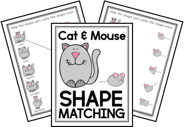Cat Shapes Matching Activity – Homeschool Share