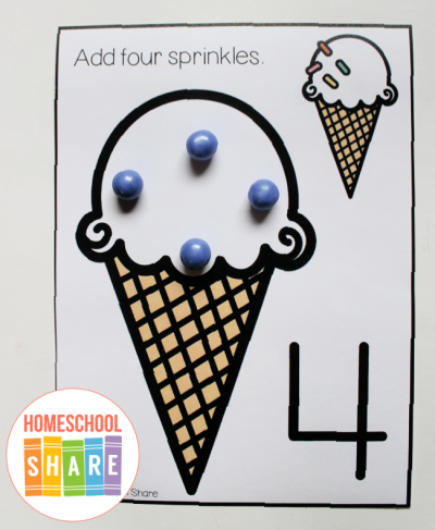 Ice Cream Counting Printable - Homeschool Share