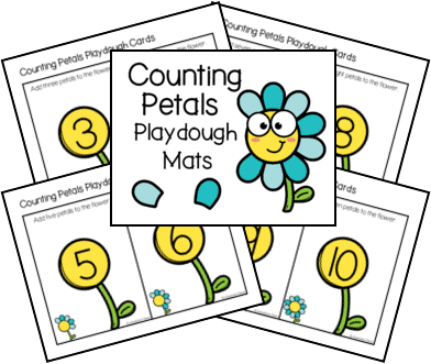 Make Playdough Flowers with FREE Printable