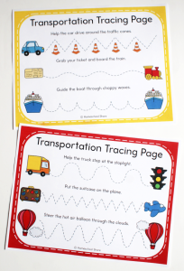 Free Transportation Tracing Lines Worksheets - Homeschool Share