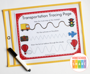 Free Transportation Tracing Lines Worksheets - Homeschool Share