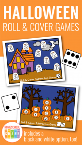 Halloween Roll and Cover Math Games Homeschool Share Halloween Roll and Cover Math Games Homeschool Share