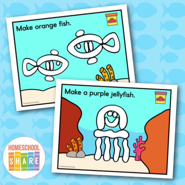 Ocean Colors Playdough Mats Homeschool Share