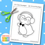 Penguin Cutting Practice Pages - Homeschool Share