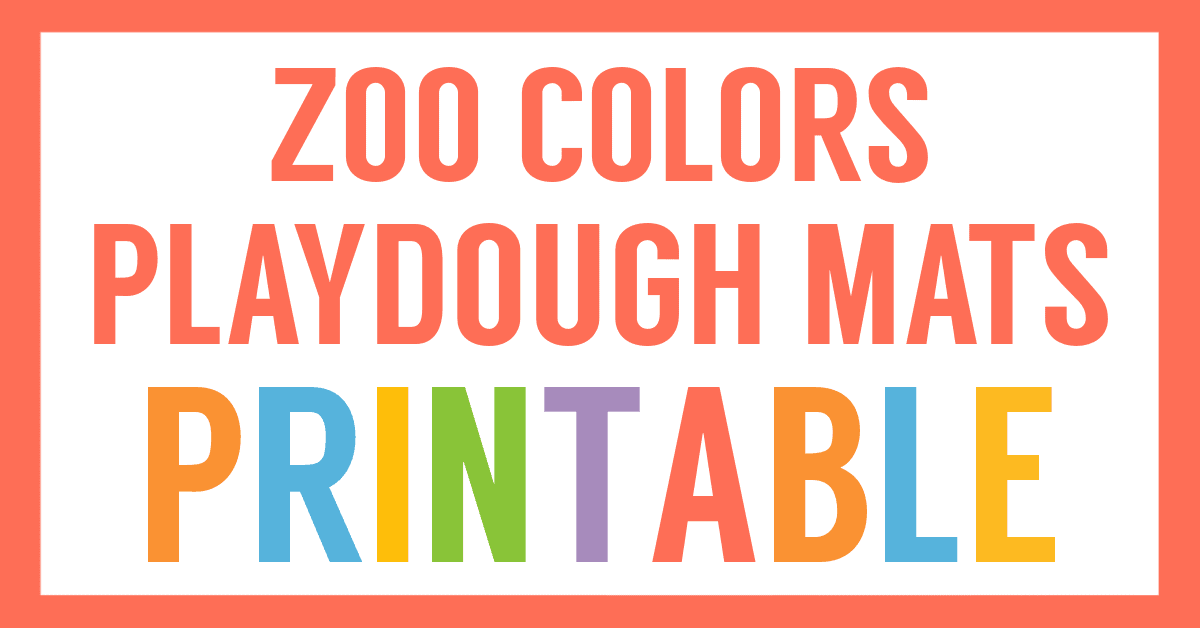 FREE Printable Pets Animal Playdough Mats