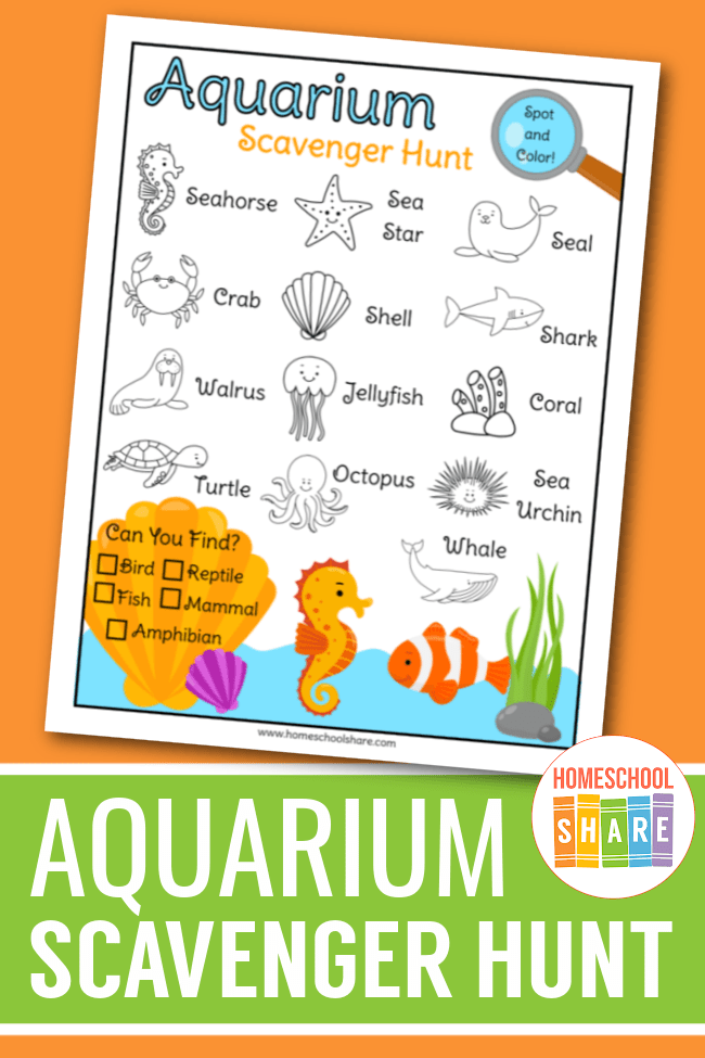 aquarium field trip scavenger hunt