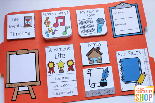 book report lapbook template