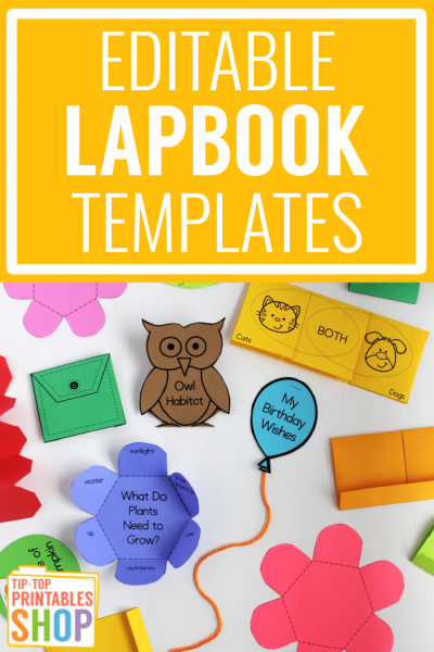 Editable Lapbook Templates - Homeschool Share