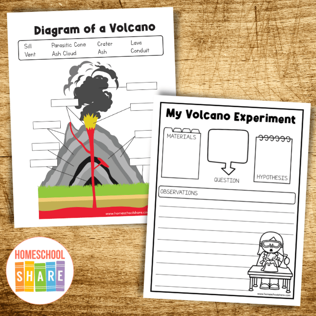 Free Printable Volcano Worksheets Homeschool Share