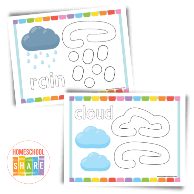 Free Weather Playdough Mats - Homeschool Share