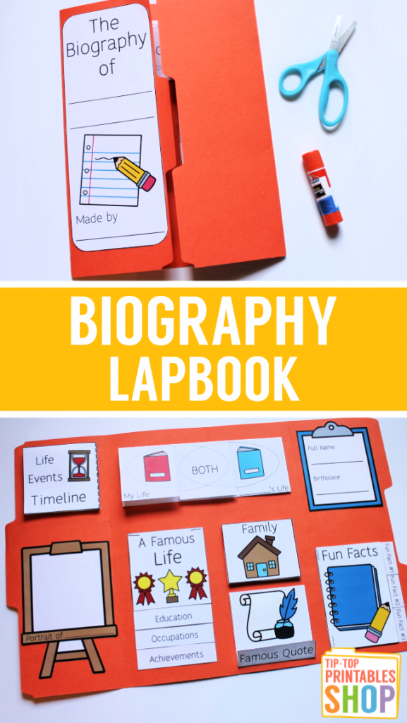 book report lapbook template