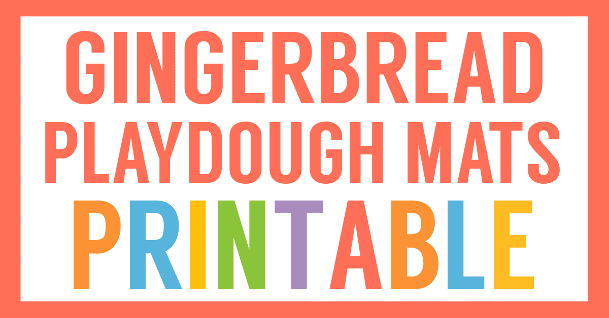 Gingerbread Play Dough Mats {Instant Download}