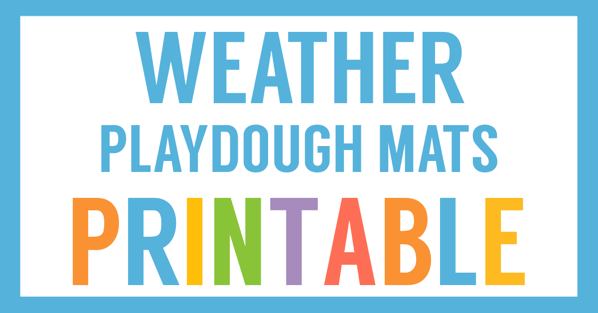 Weather Fine Motor Playdough Mats - Playfully Primary