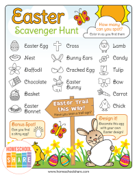 Free Printable Easter Scavenger Hunt - Homeschool Share