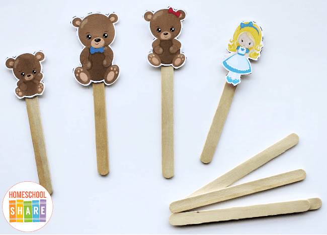 Free Goldilocks And The Three Bears Puppets Printable Homeschool Share