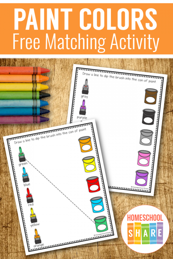 Paint Color Matching Worksheets Homeschool Share