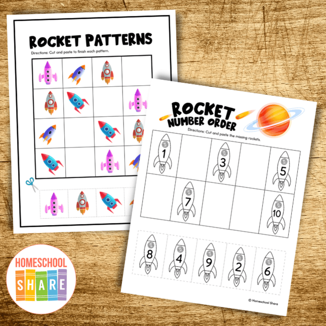 space counting worksheet