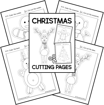 Christmas Scissors Skills Practice for Kids (free) – Free