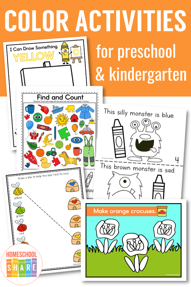Printable Color Activities for Preschool - Homeschool Share