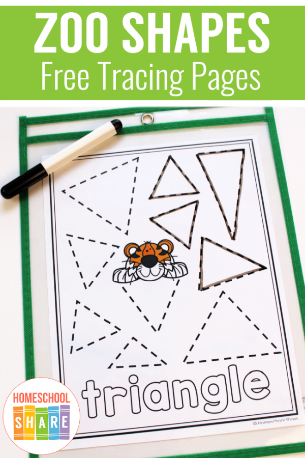 Free Zoo Shapes Tracing Worksheets Homeschool Share