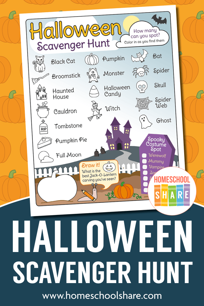 Halloween Scavenger Hunt for Kids - Homeschool Share