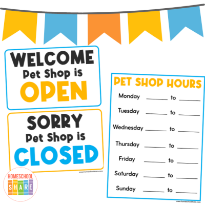 Free Pet Shop Dramatic Play Printables Homeschool Share Free Pet Shop Dramatic Play Printables Homeschool Share