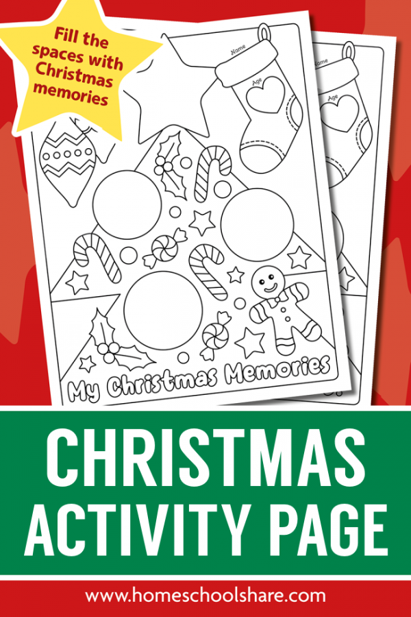 Free Christmas Activity Sheet Homeschool Share