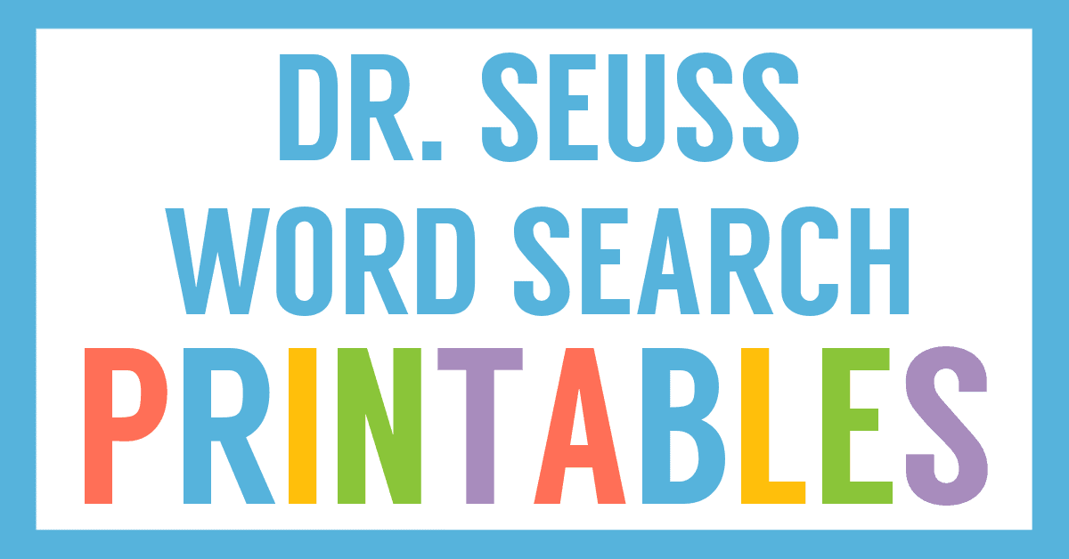 Free Printable Dr. Seuss Word Search Homeschool Share
