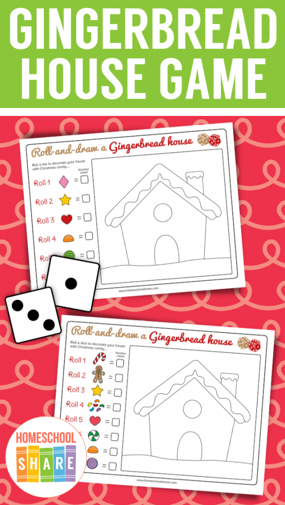 Roll a Gingerbread House Math Game - This Reading Mama