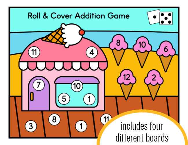 Roll and Cover Games for One and Two Dice - JDaniel4s Mom