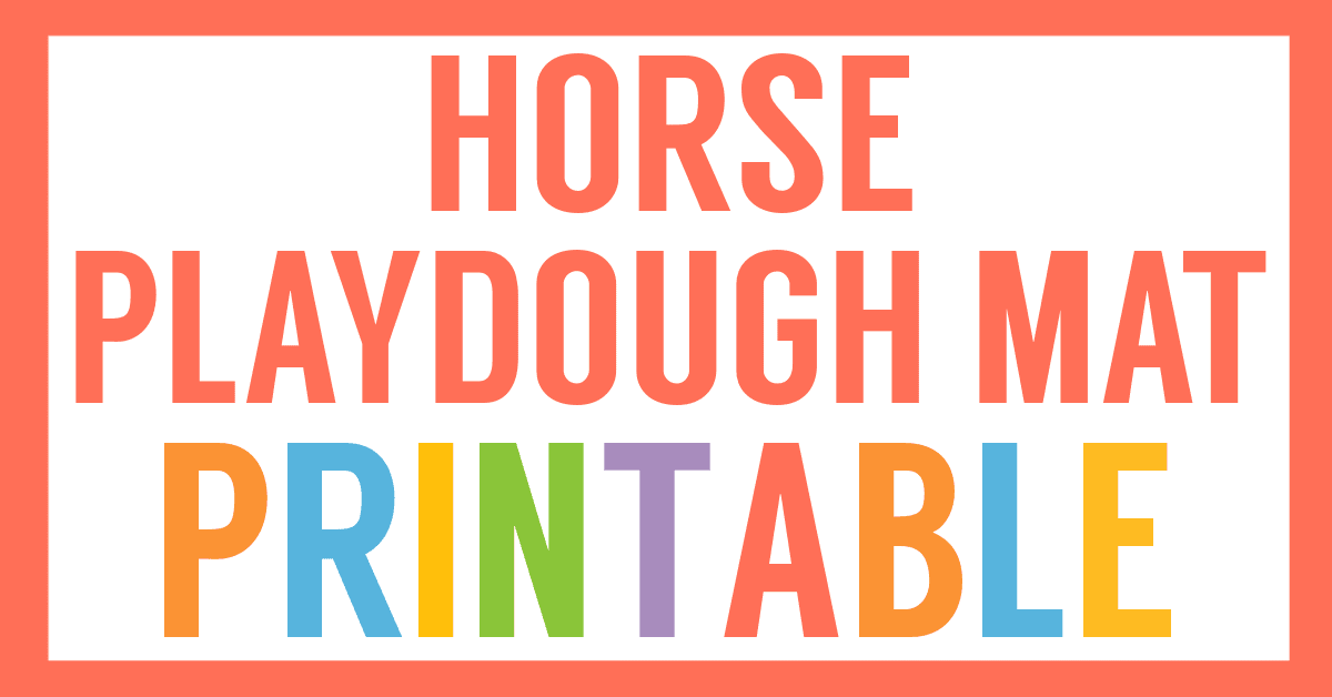 Equestrian Horseback Rider Printable Play Dough Mat