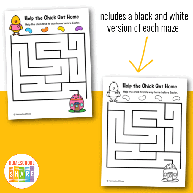 Easy Easter Mazes free Homeschool Share Easy Easter Mazes free Homeschool Share