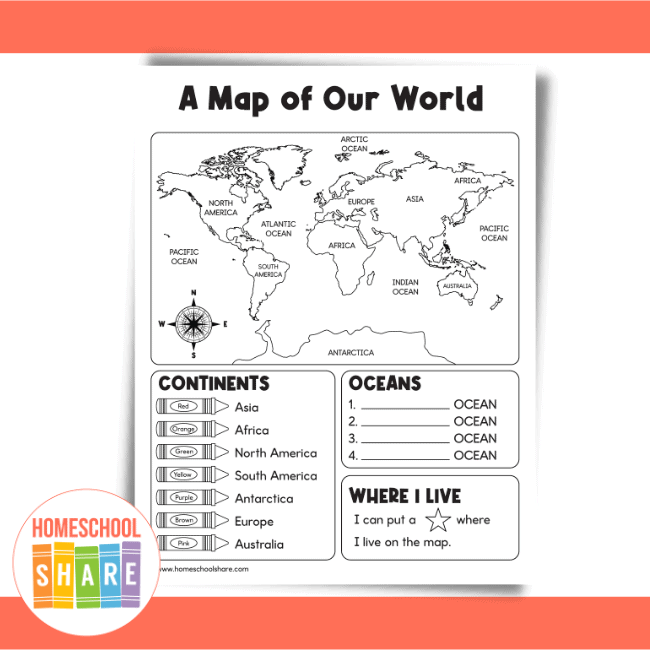 Seven Continents Worksheets - Homeschool Share