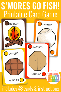 Camping Shapes Go Fish Printable Cards - Homeschool Share