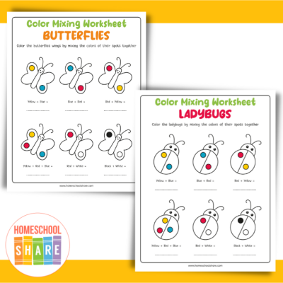 Color Mixing Worksheets Free Homeschool Share