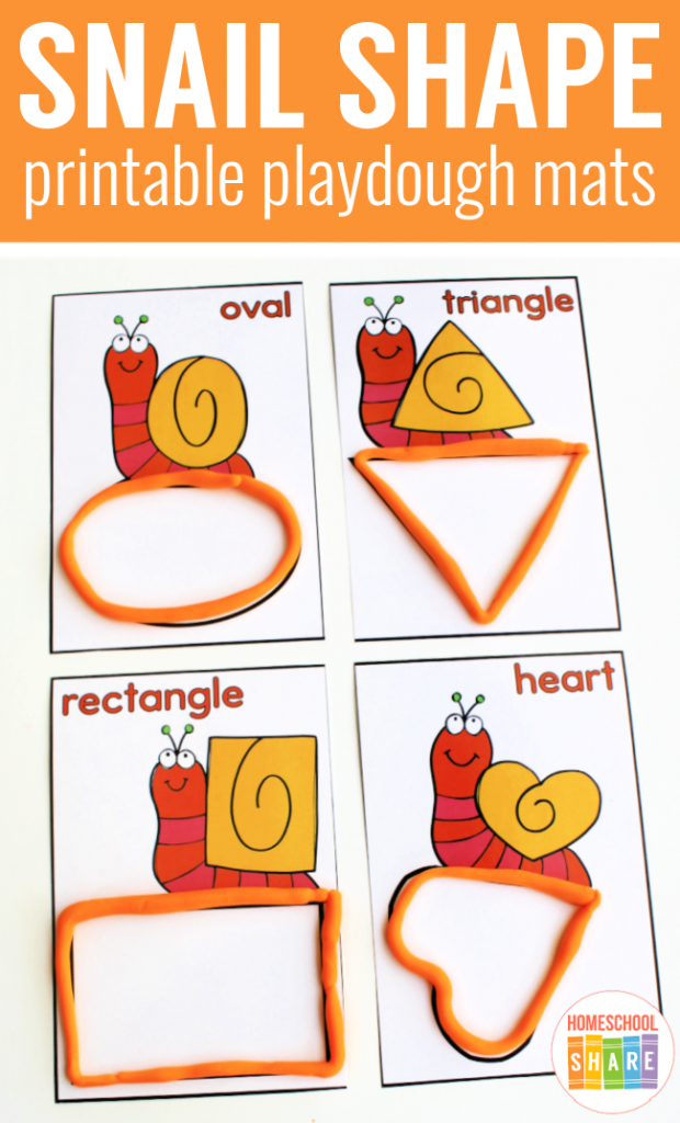 16 Playdoh Mats Printable Shapes for Preschoolers 