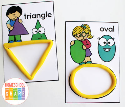 Free Printable Shape Playdough Mats - Homeschool Share