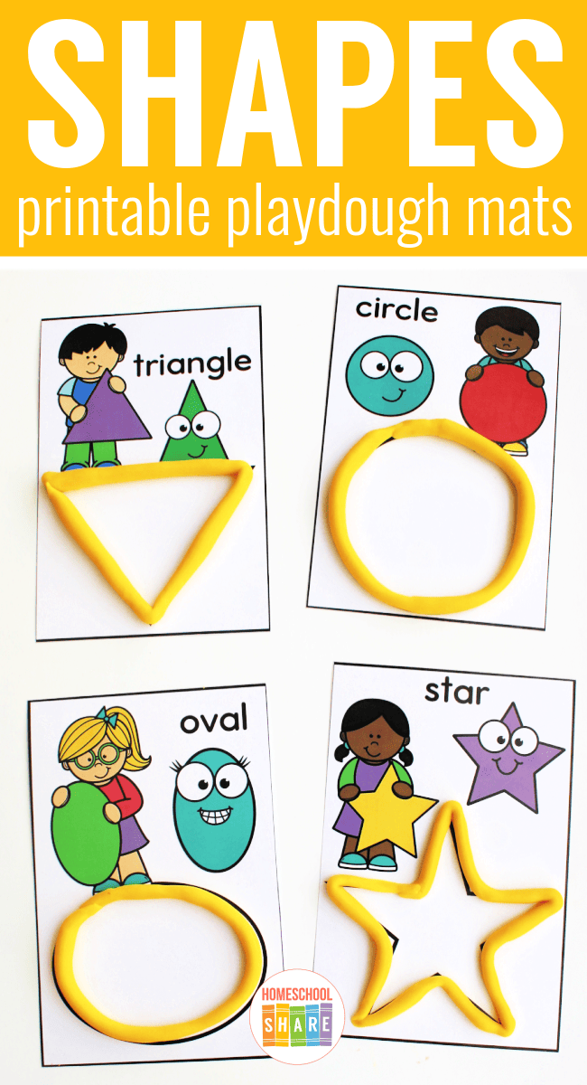 Free Printable Shape Playdough Mats Homeschool Share Free Printable Shape Playdough Mats Homeschool Share